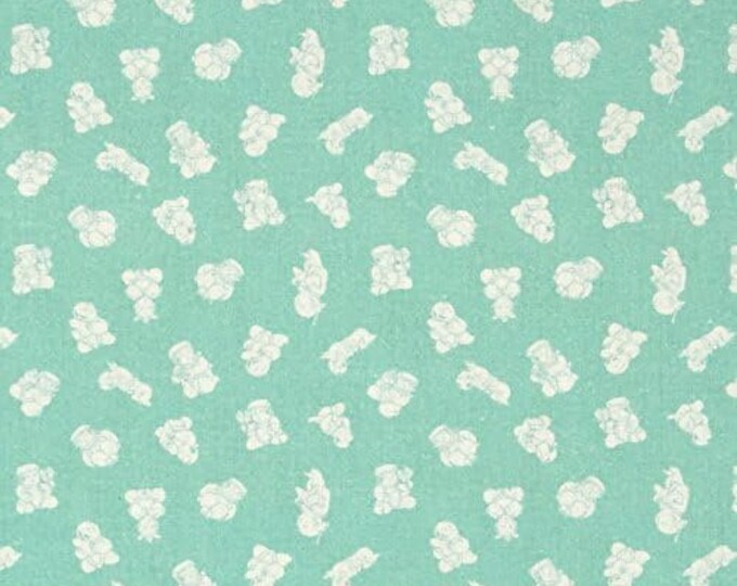 Springs Creative Mary Fons Small Wonders Japan Digital Print Strike A Pose Teal Premium Quality 100% Cotton Fabric (SC189)