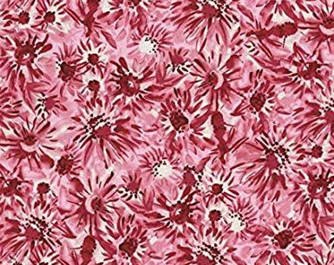 Timeless Treasures Pandora Floral Pink Premium Quality 100% Cotton Fabric (TT378)