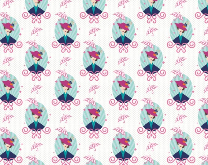 Camelot Fabrics Disney Mary Poppins Returns The One and Only White Premium Quality 100% Cotton Fabric (CA1471KK)