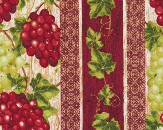 Fabri-Quilt Wine Country Grapes Premium Quality 100% Cotton Fabric (FQ134)