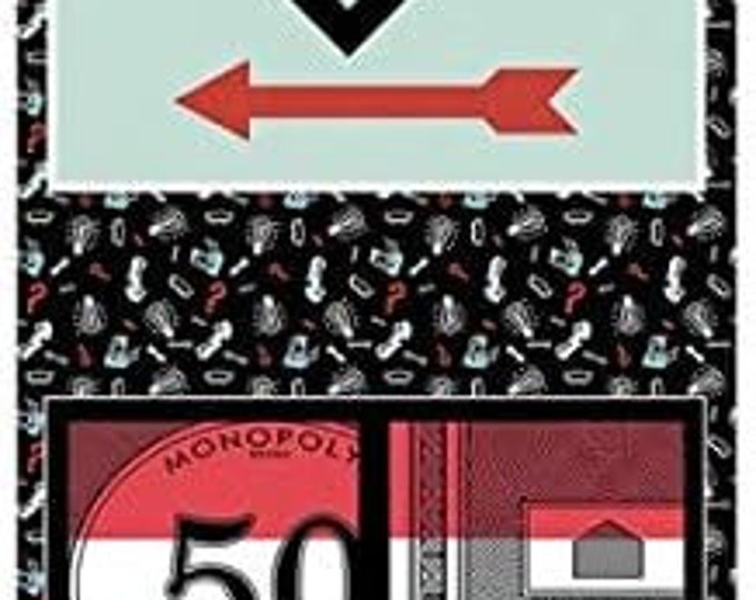 Camelot Fabrics Monopoly Invest Boardgames Panel(17"x44") Premium Quality 100% Cotton Fabric"  Sold by the Panel (CA160KK)