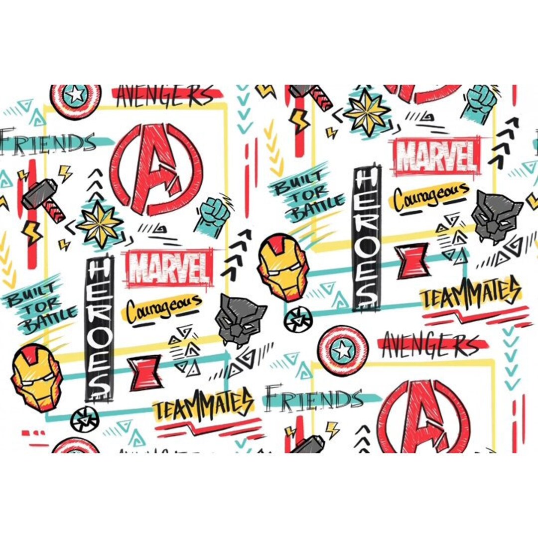 Spring Pfp Marvel Springs Creative Marvel 73233 Heroes Sketch Premium Quality 100% Cotton ...