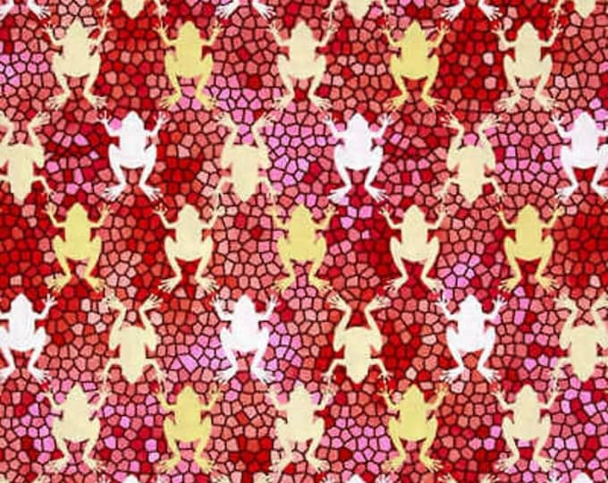 Quilting Treasures Penelope Frogs Pink Premium Quality 100% Cotton Fabric (QT1119KK)