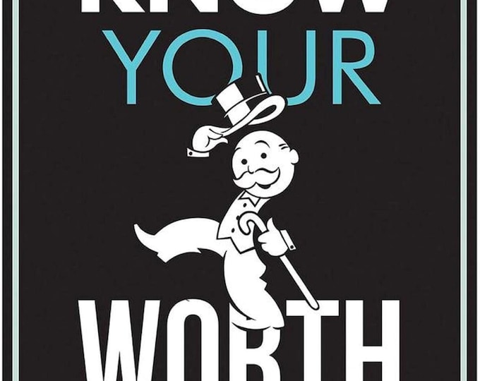 Camelot Fabrics Monopoly Know Your Worth Panel (35"x44") Premium Quality 100% Cotton (CA1285KK)