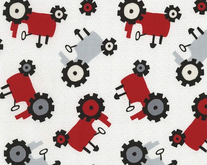 Timeless Treasures Foam Tossed Tractor Premium Quality 100% Cotton Fabric (TT1AA)