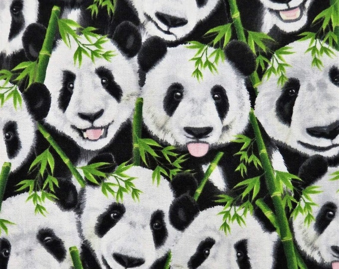 Timeless Treasures Michael Cute Panda Fabric Premium Quality 100% Cotton Fabric (TT481)