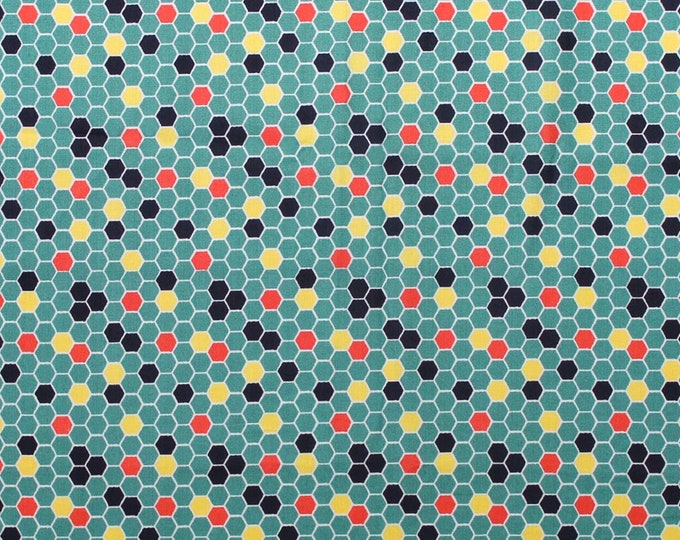 Camelot Fabrics Monarch Grove Honeycomb Multicolor Premium Quality 100% Cotton Fabric (CA1207)