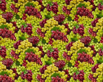 Elizabeth's Studio Food Festival Grapes Multi  Premium Quality 100% Cotton Fabric (ES321)
