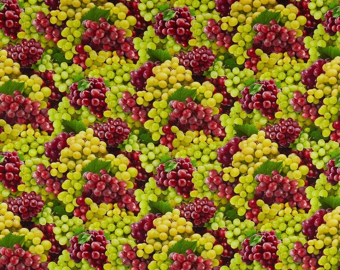 Elizabeth's Studio Food Festival Grapes Multi  Premium Quality 100% Cotton Fabric (ES321)