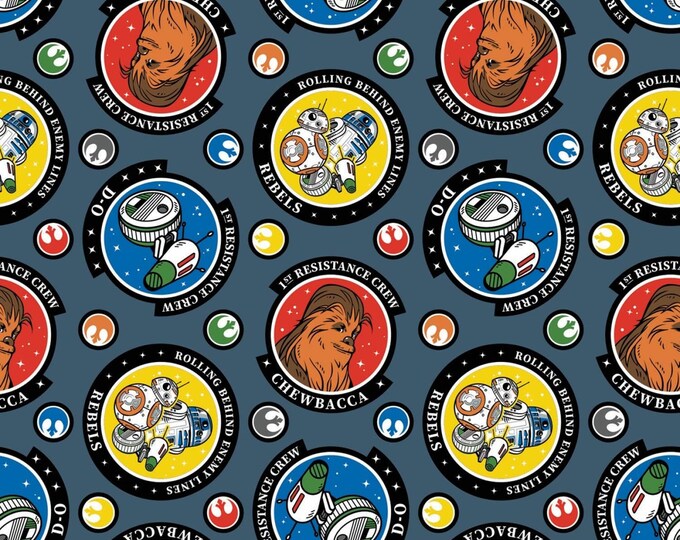 Camelot Fabrics Star Wars 1st Resistance Crew Denim Premium Quality 100% Cotton Fabric (CA1493KK)