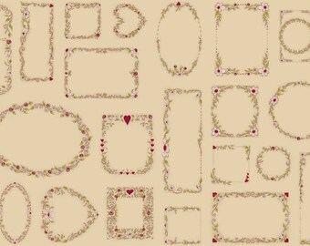 La Vie Belle Cream Floral Premium Quality 100% Cotton Sold By The Yard. (BQ51)