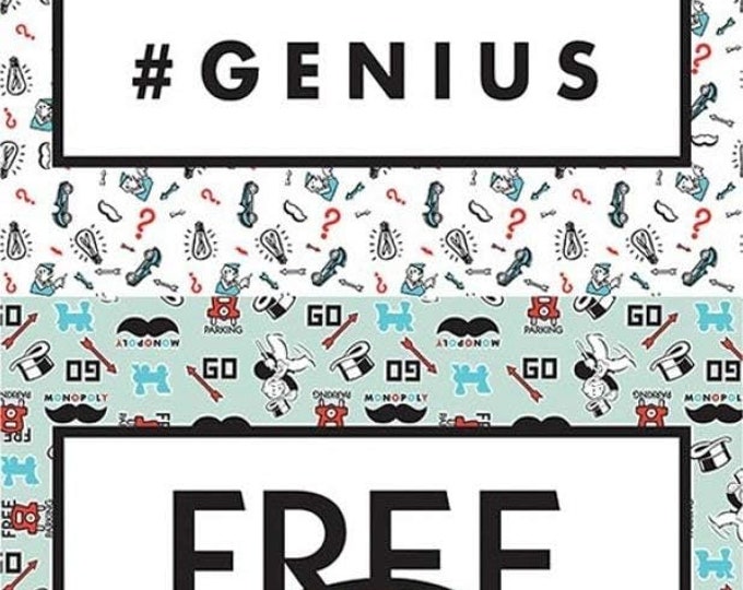 Camelot Fabrics Monopoly Genius Panel (17"x44") Premium Quality 100% Cotton Fabric Sold by the Panel (CA604KK)