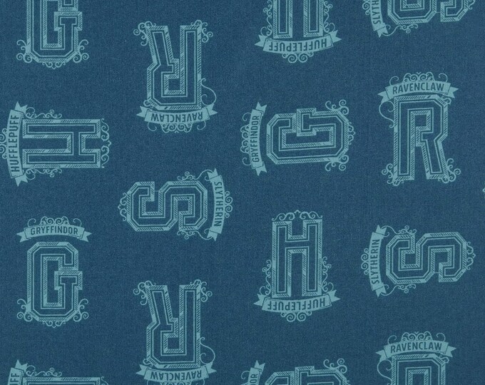 Camelot Fabrics Wizarding World Harry Potter Houses Tonal in Light Teal Premium Quality 100% Cotton Fabric (CA1080)