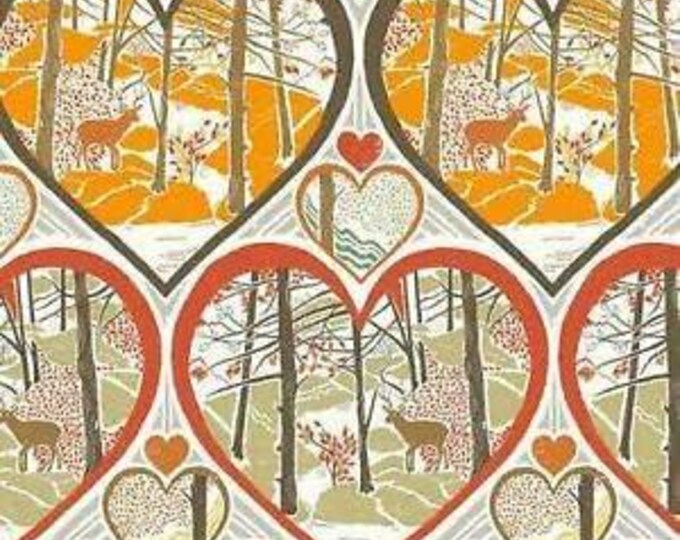 Timeless Treasures Woodwinked Hearts Bone Premium Quality 100% Cotton Fabric (TT56)