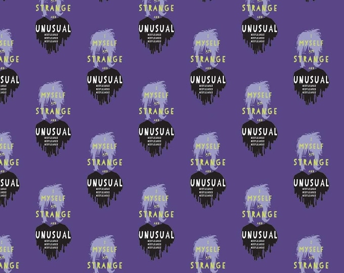 Camelot Fabrics Warner Brothers Beetlejuice Lydia Deetz Purple Premium Quality 100% Cotton Fabric (CA980KK)