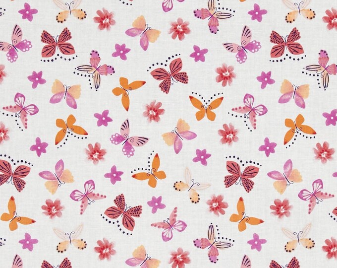 Windham Fabrics Painted Wings Mini Butterflies Premium Quality 100% Cotton Fabric (M536)