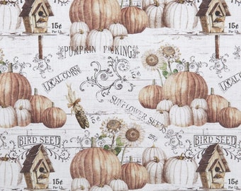 Springs Creative Harvest Pumpkin Farmhouse Premium Quality 100% Cotton Fabric (SC119XX)