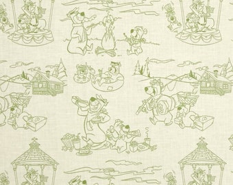 Camelot Fabrics Yogi Bear Line Art, Light Green… Premium Quality 100% Cotton Fabric (CA562)