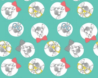 Camelot Fabrics Disney Dress to Impress Bambi Bows in Green Premium Quality 100% Cotton Fabric (CA824KK)