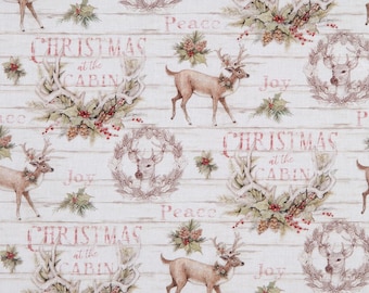Springs Creative Christmas at The Cabin Premium Quality 100% Cotton Fabric (SC116XX)
