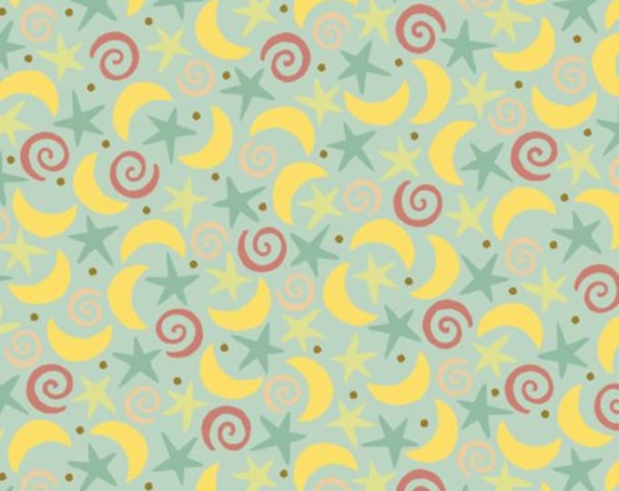 Quilting Treasures Cute & Cuddly Moon and Stars 29003 -H Premium Quality 100% Cotton Fabric (QT1243XX)