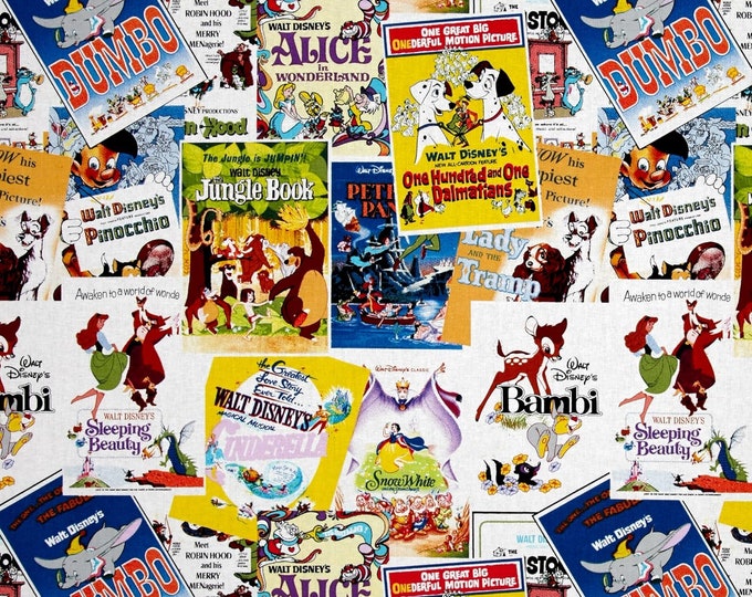 Springs Creative E. E. Schenck Disney Posters The Greatest Love Story Ever Told Premium Quality 100% Cotton Fabric (SC604)