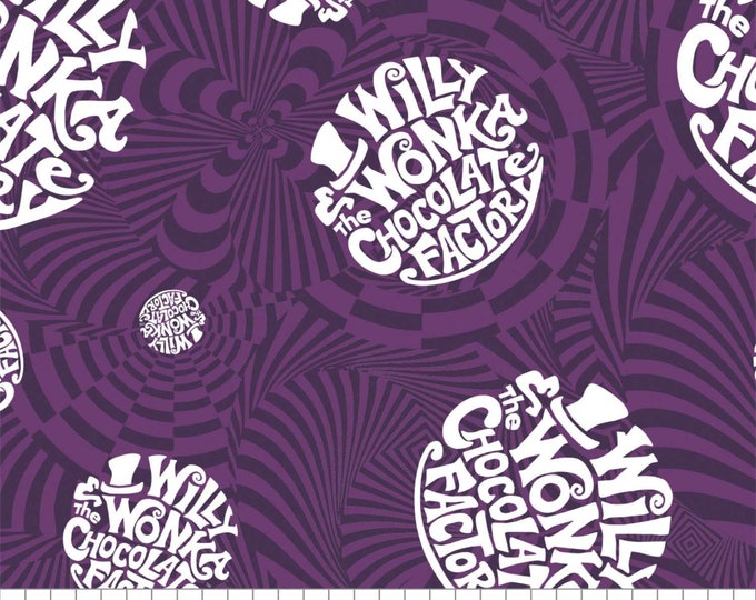 Camelot Fabrics Willy Wonka Wonka in Purple Premium Quality 100% Cotton Fabric (CA817KK)