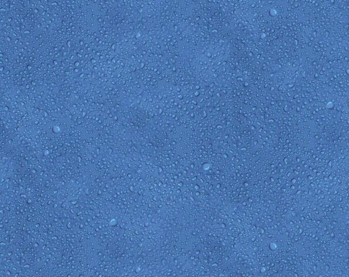Windham Fabrics Light Dew Raindrops Blue Premium Quality 100% Cotton Fabric (M656KK)