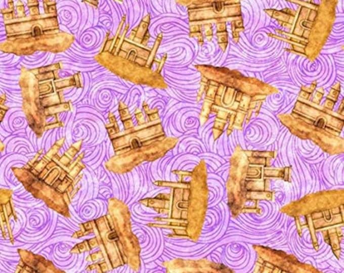 Quilting Treasures Sea Serenade Lilac Sandcastles Premium Quality 100% Cotton Fabric (QT1103)