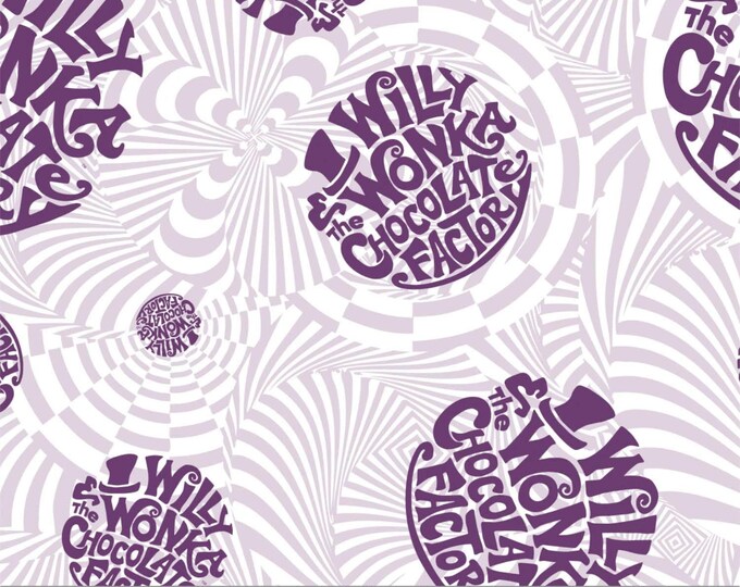 Camelot Fabrics Willy Wonka Wonka in Lilac Premium Quality 100% Cotton Fabric (CA90KK)