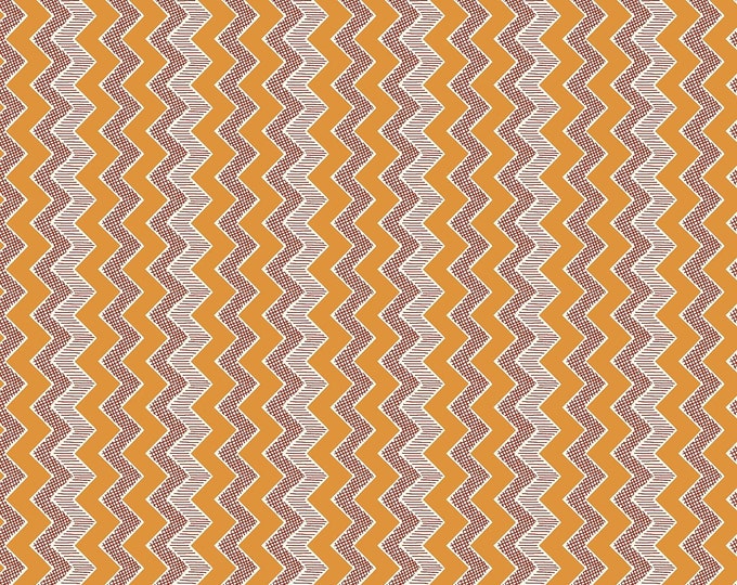 Quilting Treasures Gretta Chevron Gold Premium Quality 100% Cotton Fabric (QT856)