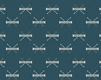 Camelot Fabrics Harry Potter Hogwarts & Wands Premium Quality 100% Cotton Fabric (CA1339KK)