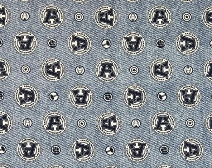 Camelot Fabrics Marvel Avengers Patches Premium Quality 100% Cotton Fabric (CA780KK)