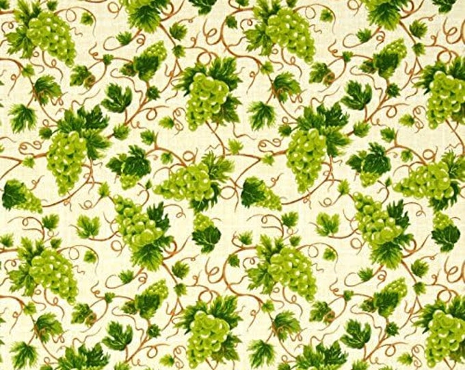 Fabri-Quilt Fresh Harvest Grapes Premium Quality 100% Cotton Fabric (FQ65)