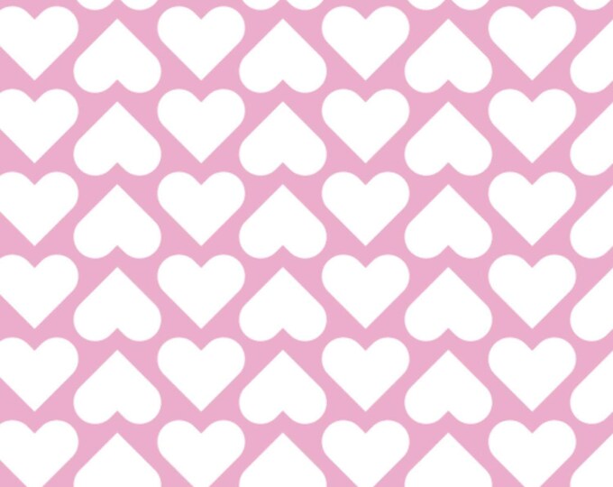 Camelot Fabrics Wild Hearts Pink Premium Quality 100% Cotton Fabric (CA1422KK)