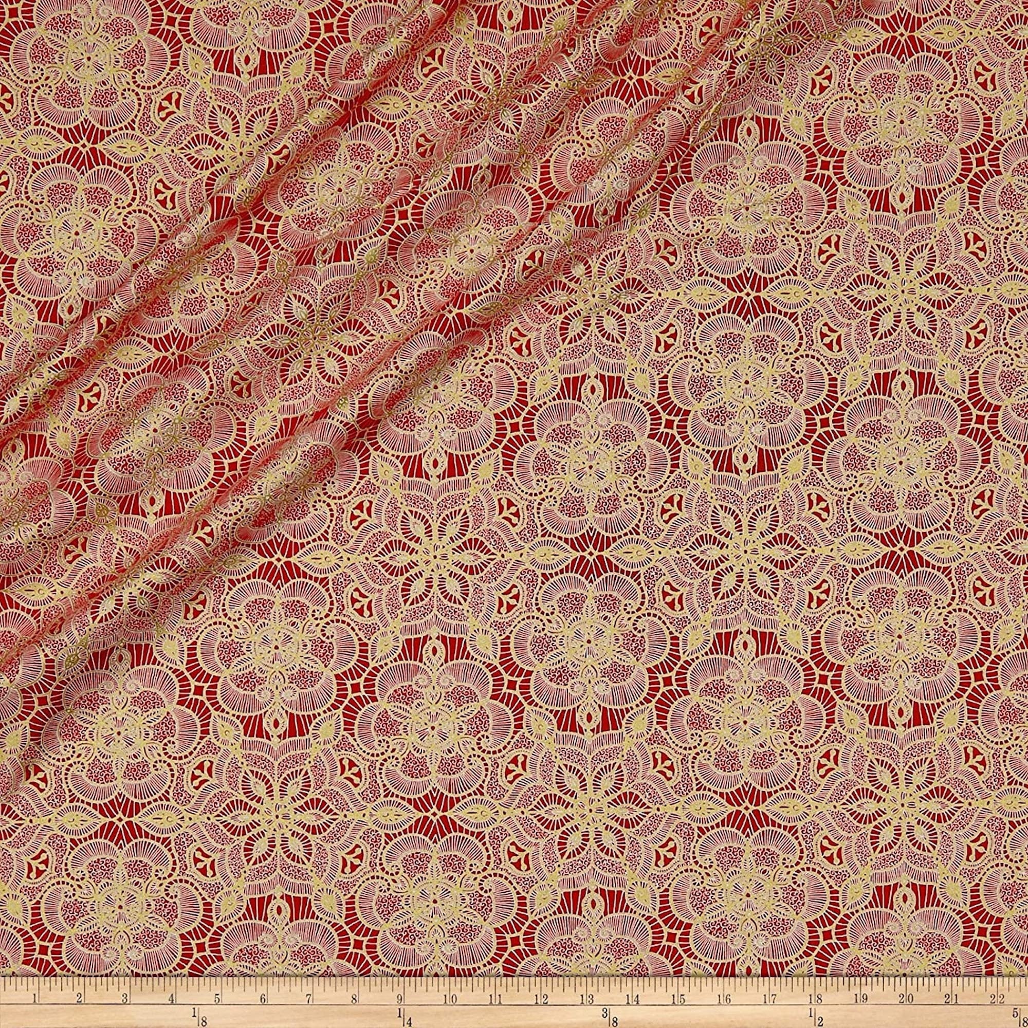 Basics Luminous Lace Medallion Blender Quilting Treasures Fabrics 100