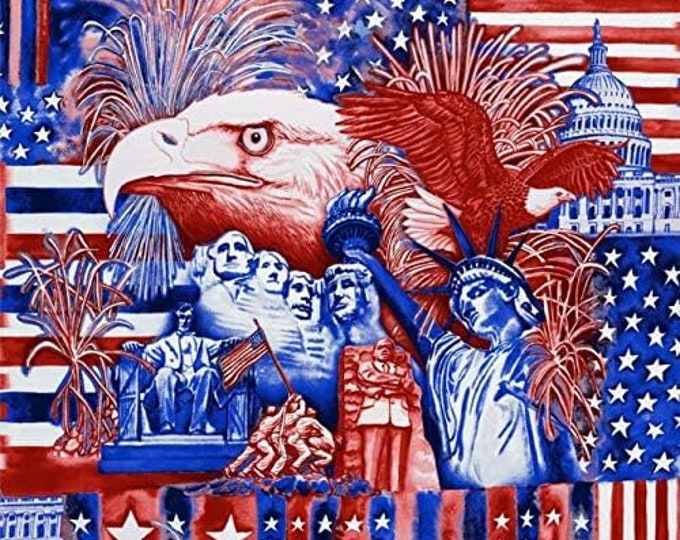 Fabri-Quilt American Pride America Great Premium Quality 100% Cotton Fabric (FQ89)