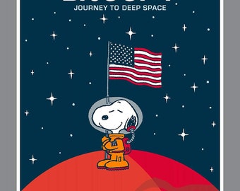 Snoopy Journey to Deep Space Fabric Panel by Springs Creative 100