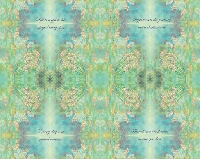 Quilting Treasures Inspirational Phrases Kaleidoscope Premium Quality 100% Cotton Fabric (QT51)