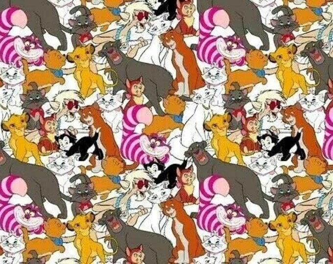 Springs Creative CAT Fabric Cats Packed Simba Marie Premium Quality 100% Cotton Fabric (SC10M)