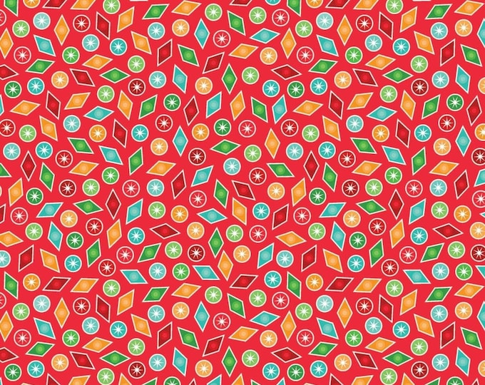 Springs Creative Christmas Cheer RED Baubles Premium Quality 100% Cotton Fabric (SC768)