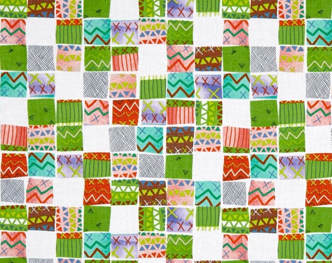 Quilting Treasures Alpaca Picnic Blanket Patches White Premium Quality 100% Cotton Fabric (QT872)