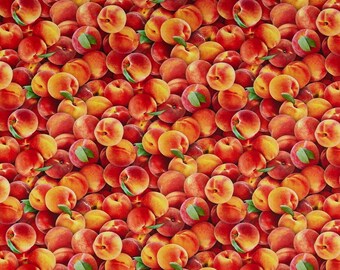 Elizabeth’s Studio Food Festival Peaches Multi Premium Quality 100% Cotton Fabric (ES312)