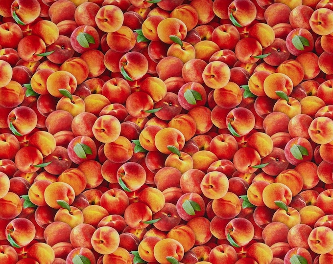 Elizabeth’s Studio Food Festival Peaches Multi Premium Quality 100% Cotton Fabric (ES312)