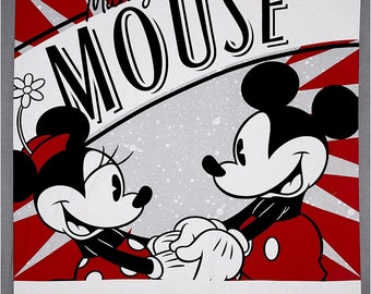 Springs Creative Disney Mickey and Minnie Fashions an American 35x43in. Panel 100% Cotton Sold by The Panel. (SC1167)