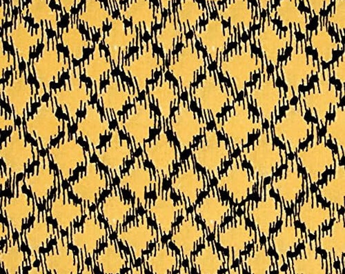 Quilting Treasures Queen Of We'en Sketchy Plaid Maize, Wild Premium Quality 100% Cotton Fabric (QT1170KK)