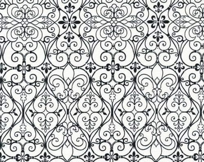 Fabri-Quilt Cityscapes Wrought Iron White Premium Quality 100% Cotton Fabric (FQ244)