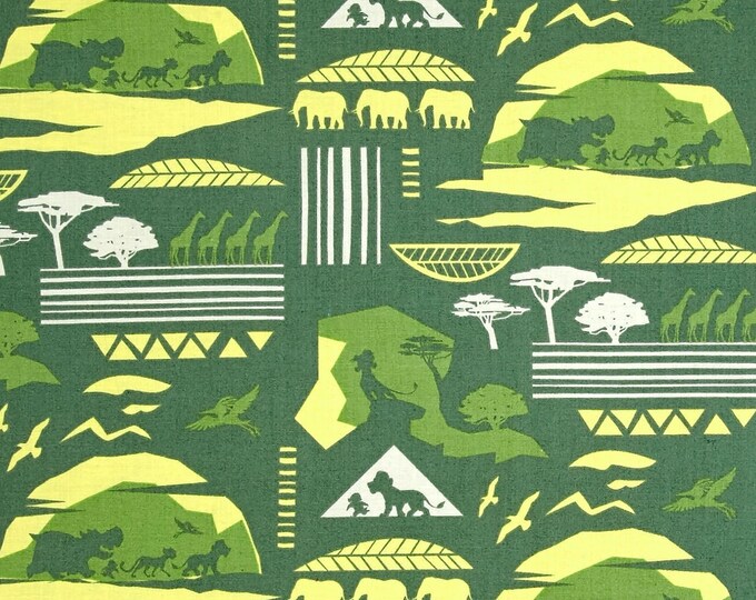 Camelot Fabrics Disney Lion Guard Savannah Sage Premium Quality 100% Cotton Fabric (CA732)
