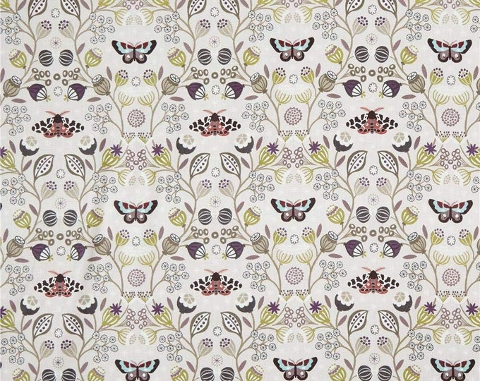 Lewis & Irene Winter Garden Winter Garden Natural Premium Quality 100% Cotton Fabric (M525)