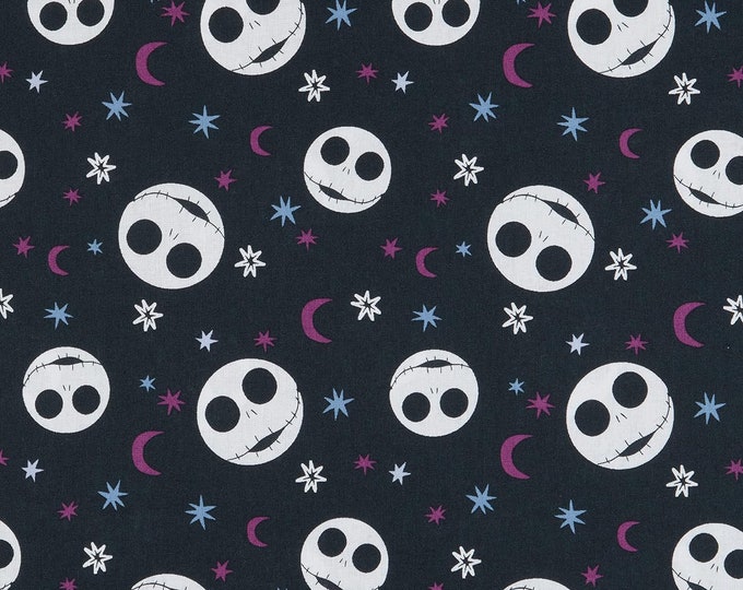 Springs Creative The Nightmare Before Christmas Jack Starlight Heads Premium Quality 100% Cotton Fabric (SC110XX)